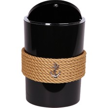 Tienda By Jale Siyah Çöp Kovası – Marin Tarz Yat & Tekne Aksesuarı
