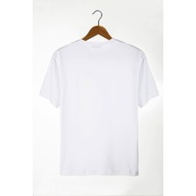 Terapi Men Erkek Beyaz Güneş Baskılı Bisiklet Yaka Oversize T-Shirt 22Y-3400762-1