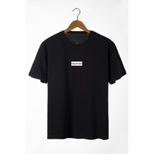 Terapi Men Erkek Siyah Terapi Men Baskılı Bisiklet Yaka Oversize T-Shirt 22Y-3400762-5