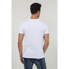 Terapi Men Erkek Baskılı Trend T-Shirt 20K-3400625-1 Beyaz