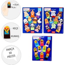 Colezium CLZ247 3 Set - 30 Parça  Evcil , Vahşi Hayvanlar ve Emojiler Parmak Kukla