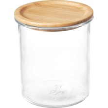 IKEA Kapaklı Cam Saklama Kabı, Cam-Bambu, 1,7 Lt,  365+