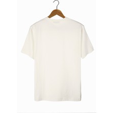 Terapi Men Erkek Ekru Aslan Baskılı Bisiklet Yaka Oversize Rahat Kalıp Basic T-Shirt 22Y-3400761-2