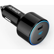 Anker Powerdrive+ III Duo 48W Type-C Çıkışlı Hızlı Araç Şarj Cihazı - A2725 (Anker Türkiye Garantili)