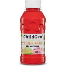 Childgen Süper Yıkanabilir Parmak Boya 350ML - Kırmızı