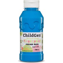 Childgen Süper Yıkanabilir Parmak Boya 350ML - Mavi