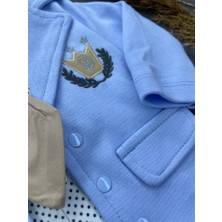 Zimboo Kravat Aksesuarlı Erkek Bebek Ceket 3 Lü Takım