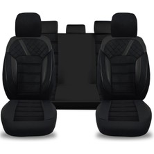 Minderland K2 - Citroen C3 Aircross ile Uyumlu Koltuk Kılıfı, Tam Takım/tay Tüyü/siyah