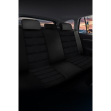Minderland K2 - Citroen C3 Aircross ile Uyumlu Koltuk Kılıfı, Tam Takım/tay Tüyü/siyah