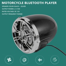 Motosiklet Ses Stereo Hoparlör Su Geçirmez Motosiklet Scooter Fm Radyo Bluetooth USB Tf Mp3 Müzik Çalar Kiti (Yurt Dışından)