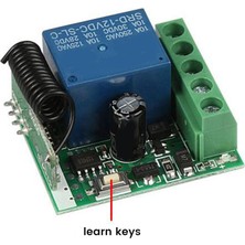 433 Mhz Rf Kablosuz Anahtar Alıcı Dc 12 V Tek Röle Alıcı Modülü ile 2 Adet Evrensel Kablosuz Uzaktan Kumanda (Yurt Dışından)