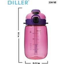 Diller Tritan Pipetli - Pipetsiz Kullanılabilen Matara - 550 ml