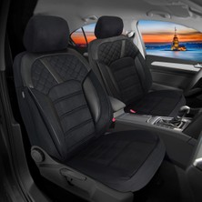 Minderland K2 - Fiat Egea ile Uyumlu Koltuk Kılıfı, Tam Takım/tay Tüyü/siyah