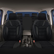 Minderland K2 - Fiat Egea ile Uyumlu Koltuk Kılıfı, Tam Takım/tay Tüyü/siyah
