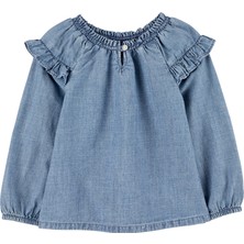 Carter's Küçük Kız Çocuk Tshirt Mavi