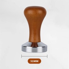 51MM Espresso Kahve Sabotajı, Sabotaj Mat, Alüminyum Düz Taban, Espresso Makineleri Için Ahşap Saplı Aksesuar (Yurt Dışından)