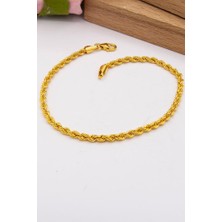 Latif Kuyumcu 14 Ayar Altın Bileklik 2 mm Halat Zincir Bileklik Kadın Bileklik