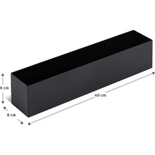 MMT Modern Metal Saksı - Dikdörtgen Saksı - Pencere Pervazı Saksısı - Yalak Saksı - Uzun Saksı-40 cm