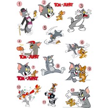Lilya Sticker Tom & Jerry 3 Boyutlu Kabartmalı 5'li Sticker Seti