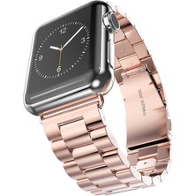 HTstore Watch Ultra 49MM Kordon Krd-04 Metal Strap Kayış-Rose Gold