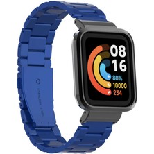 HTstore Xiaomi Redmi Watch (Mi Watch Lite) Htstore Krd-60 Metal Kordon-Mavi