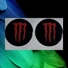 Fatih Sticker Monster Damla Logo 5x5 cm 2 Adet
