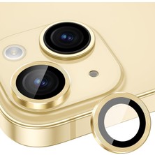 Gritty iPhone 15 Plus Uyumlu 9h Temperli Cam Halka Kamera Lens Koruyucu