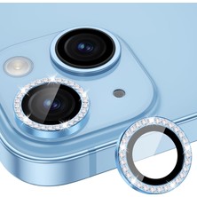 Gritty iPhone 15 Plus Uyumlu 9h Temperli Cam Halka Kamera Lens Koruyucu