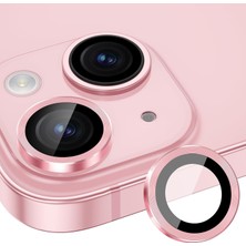 Gritty iPhone 15 Plus Uyumlu 9h Temperli Cam Halka Kamera Lens Koruyucu