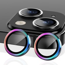 Gritty iPhone 15 Plus Uyumlu Çizilmeyi Önleyen Halka Kamera Lens Koruyucu