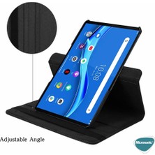 Microsonic Lenovo Tab P11 Pro 2.nesil Kılıf (ZAB50094TR) 360 Rotating Stand Deri Siyah