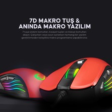 Rampage SMX-R33 Lımbo Makrolu Siyah/kırmızı 6400DPI Rgb Ledli Gaming Oyuncu Mouse