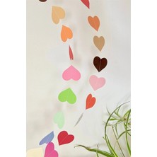 Tinky Winky Gökkuşağı Renkli Kalp Doğum Günü Zincir Parti Süsü