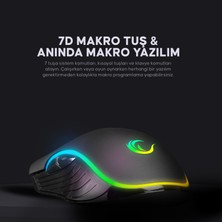 Rampage SMX-R120 SLASH 4800 dpi RGB Ledli Makrolu Gaming Oyuncu Mouse