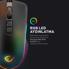 Rampage SMX-R120 SLASH 4800 dpi RGB Ledli Makrolu Gaming Oyuncu Mouse