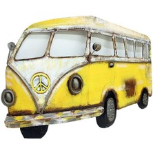 Mevafa Minibüs Pano Sarı Vintage Dekoratif Ev Ofis Hediyelik