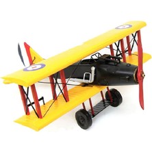 Mevafa Dekoratif Metal Uçak Çift Kanatlı Vintage Ev Ofis Hediyelik