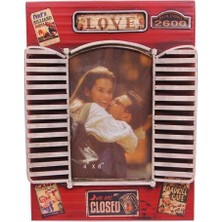 Mevafa Dekoratif Metal Çerçeve Panjur Temalı Vintage Hediyelik