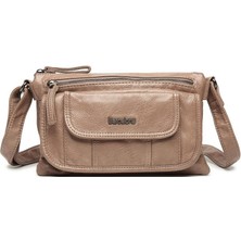 21K Barcelona Yıkama Deri Postacı Askılı Kadın Çantası  1842-2