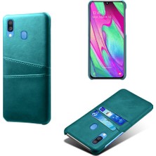 Seashell Digital Samsung Galaxy A40 Pu Deri Kaplamalı Pc Ikili Kart Yuvaları ile Mobil Muhafaza - Yeşil (Yurt Dışından)