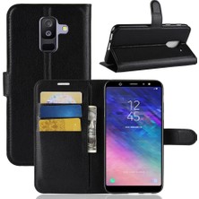 Seashell Digital Samsung Galaxy A6+ - Siyah Için Litchi Cilt Pu Deri Manyetik Cüzdan Stand Stand Stand Stand Stand Stand Stand Stand Stand Stand Stand Stand Stand Stand Stand Stand Stand Standı (Yurt Dışından)