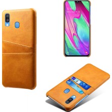 Seashell Digital Samsung Galaxy A40 Pu Deri Kaplamalı Pc Ikili Kart Yuvalı Mobil Muhafaza - Turuncu (Yurt Dışından)