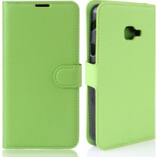 Seashell Digital Samsung Galaxy Xcover 4s/xcover Için Litchi Skin Cüzdan Deri Folio Kılıfı 4 G390F - Yeşil (Yurt Dışından)