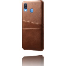 Seashell Digital Samsung Galaxy A40 Pu Deri Kaplamalı Pc Ikili Kart Yuvaları ile Mobil Muhafaza - Kahverengi (Yurt Dışından)