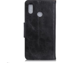 Seashell Digital Samsung Galaxy A40 Telefon Kılıfı Bölünmüş Deri Telefon Koruyucusu Damla Damla Damla Damla Çılgın At Flip Kapak Stand Cüzdan - Siyah (Yurt Dışından)