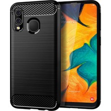 Seashell Digital 1.8mm Isı Dağılımı Tpu Kılıfı Ultra Ince Scratch -Dayanıklı Karbon Fiber Doku Samsung Galaxy A40 Için Fırçalanmış Yüzey Telefon Kapağı - Siyah (Yurt Dışından)