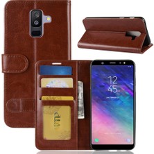 Seashell Digital Crazy Horse Folio Flip Deri Kart Tutucu Case Accessories Samsung Galaxy A6 Plus /a9 Star Lite - Brown (Yurt Dışından)