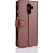 Seashell Digital Crazy Horse Folio Flip Deri Kart Tutucu Case Accessories Samsung Galaxy A6 Plus /a9 Star Lite - Brown (Yurt Dışından)