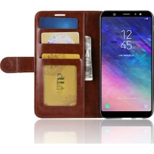 Seashell Digital Crazy Horse Folio Flip Deri Kart Tutucu Case Accessories Samsung Galaxy A6 Plus /a9 Star Lite - Brown (Yurt Dışından)