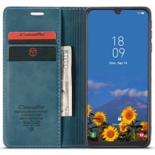 Seashell Digital Folio Flip Otomatik Emici Deri Cüzdan Standı Samsung Galaxy A40 - Mavi Için (Yurt Dışından)